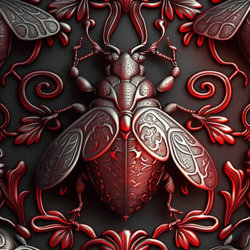 Silver and Red Beetle Wallpaper Silver and Red Beetle Wallpaper